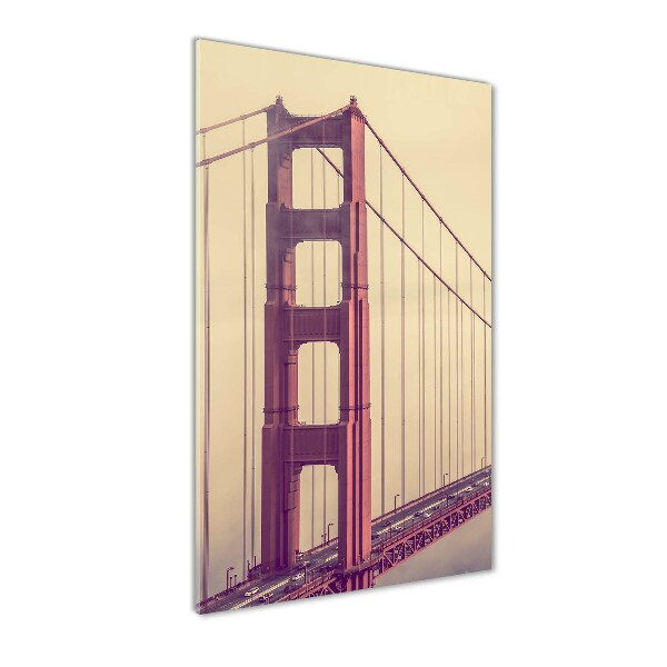 Cuadro decorativo en acrílico brillante vertical Puente de San Francisco