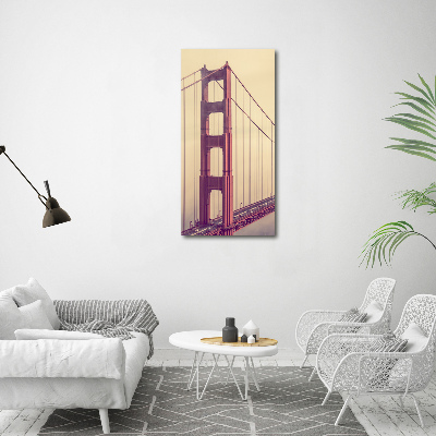 Cuadro decorativo en acrílico brillante vertical Puente de San Francisco