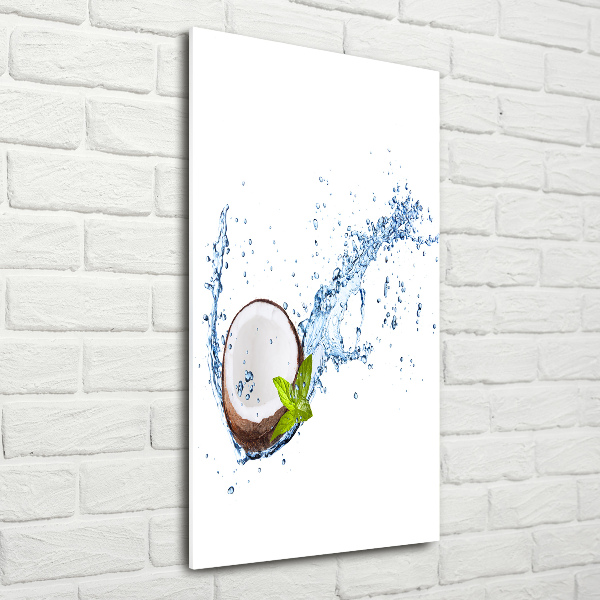 Cuadro de metacrilato moderno efecto cristal vertical Coco