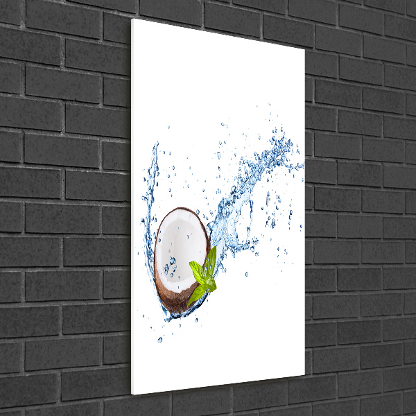 Cuadro de metacrilato moderno efecto cristal vertical Coco