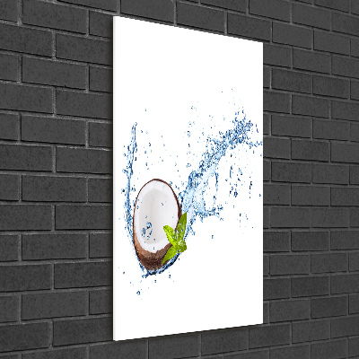 Cuadro de metacrilato moderno efecto cristal vertical Coco