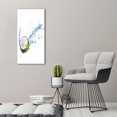 Cuadro de metacrilato moderno efecto cristal vertical Coco