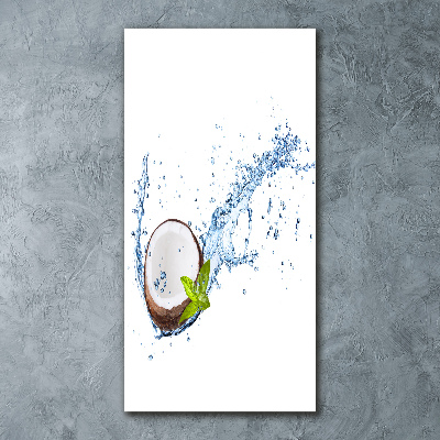 Cuadro de metacrilato moderno efecto cristal vertical Coco