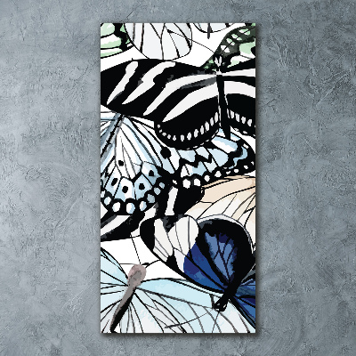 Cuadro decorativo en acrílico brillante vertical Mariposas