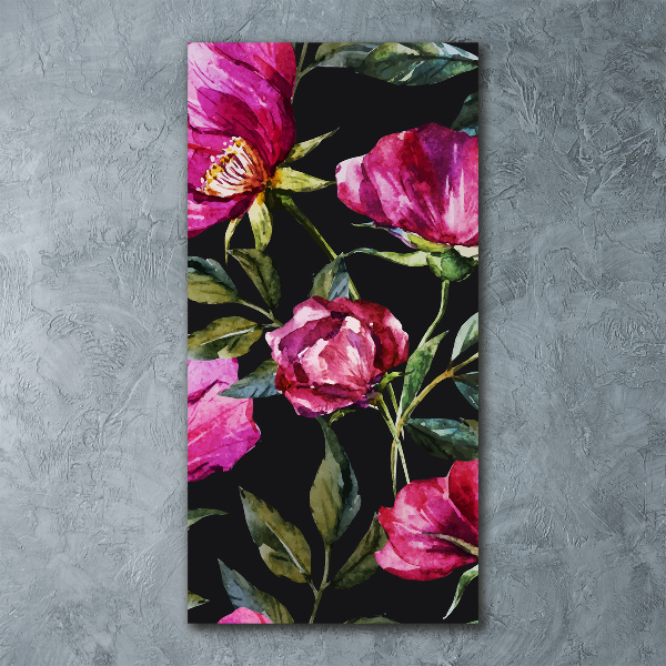 Cuadro de metacrilato vertical Amapolas