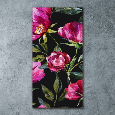 Cuadro de metacrilato vertical Amapolas