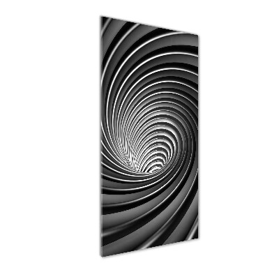 Cuadro decorativo en acrílico brillante vertical Vórtice abstracto