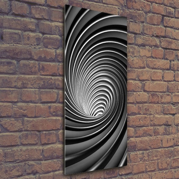 Cuadro decorativo en acrílico brillante vertical Vórtice abstracto