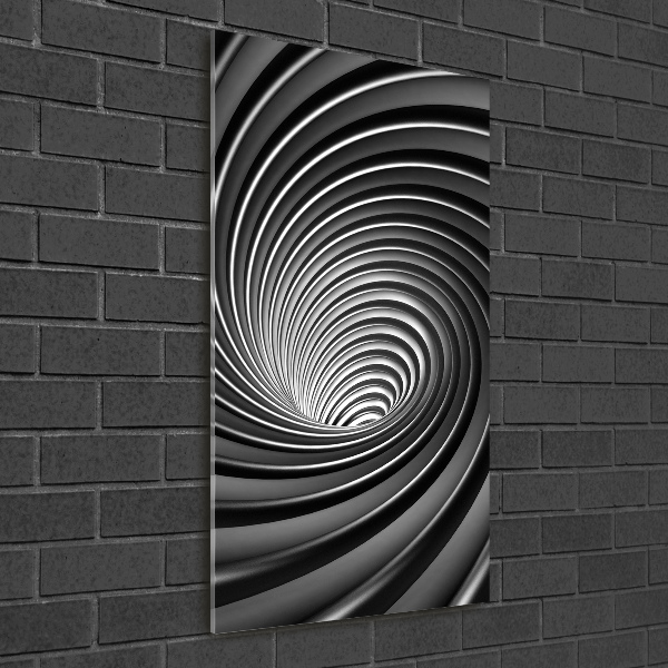 Cuadro decorativo en acrílico brillante vertical Vórtice abstracto