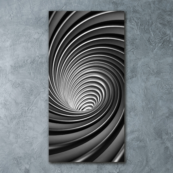 Cuadro decorativo en acrílico brillante vertical Vórtice abstracto