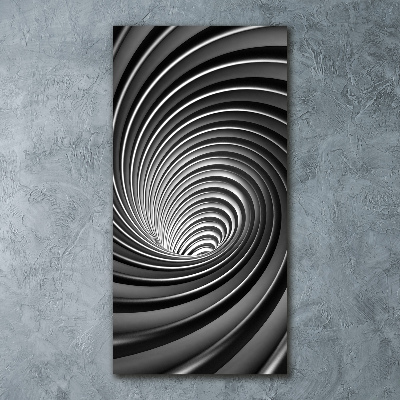 Cuadro decorativo en acrílico brillante vertical Vórtice abstracto