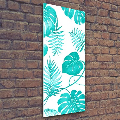 Obraz zdjęcie nowoczesny akrylowy pionowy Tropikalne liście