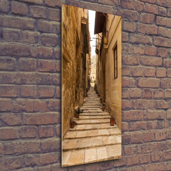 Cuadro de metacrilato vertical Calles de Malta