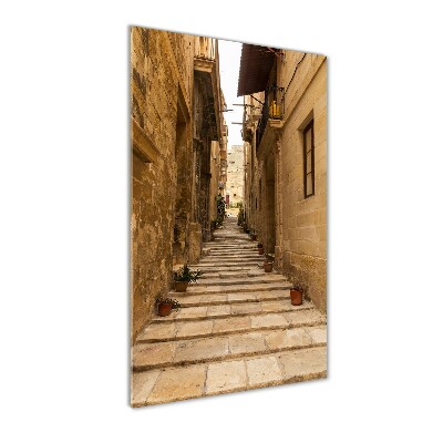 Cuadro de metacrilato vertical Calles de Malta