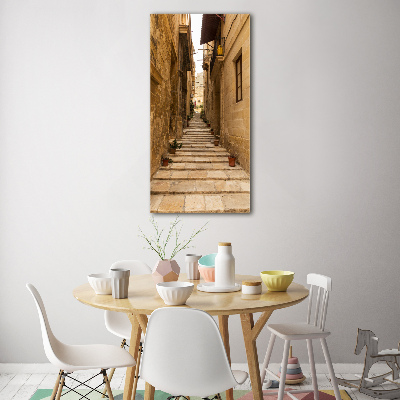 Cuadro de metacrilato vertical Calles de Malta