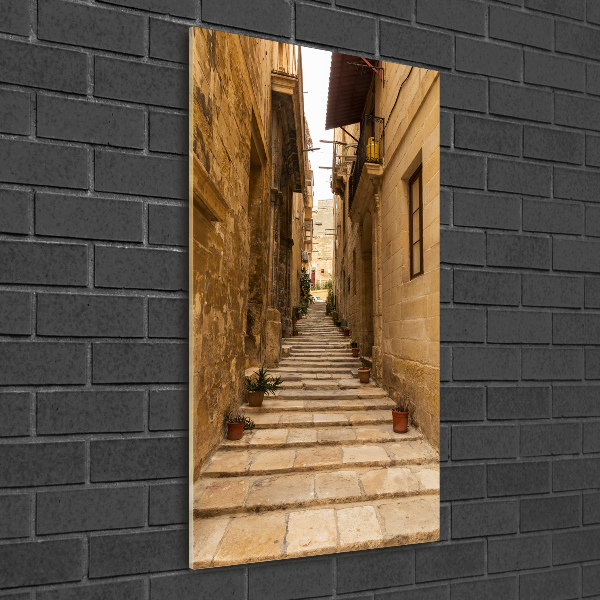 Cuadro de metacrilato vertical Calles de Malta
