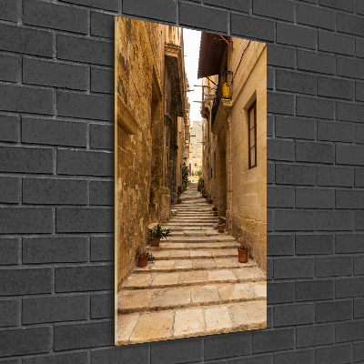 Cuadro de metacrilato vertical Calles de Malta