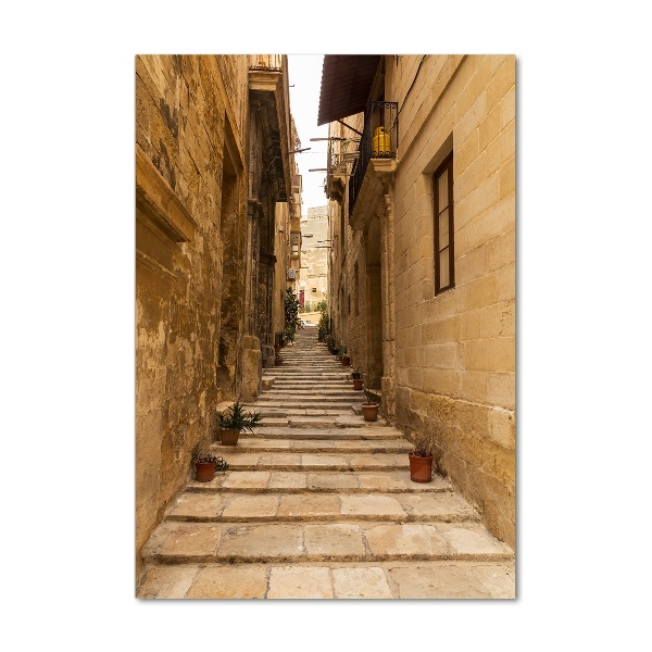 Cuadro de metacrilato vertical Calles de Malta