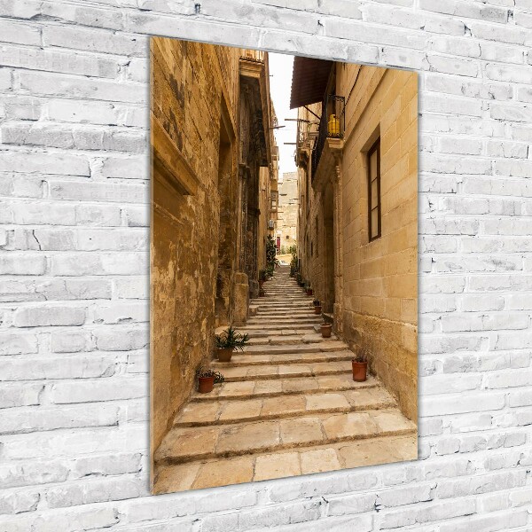 Cuadro de metacrilato vertical Calles de Malta