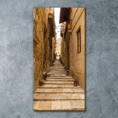 Cuadro de metacrilato vertical Calles de Malta