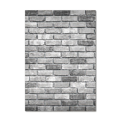 Cuadro decorativo en acrílico brillante vertical pared de ladrillos