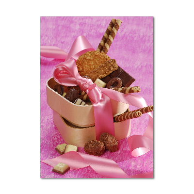 Cuadro decorativo en acrílico brillante vertical Dulces