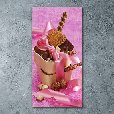 Cuadro decorativo en acrílico brillante vertical Dulces