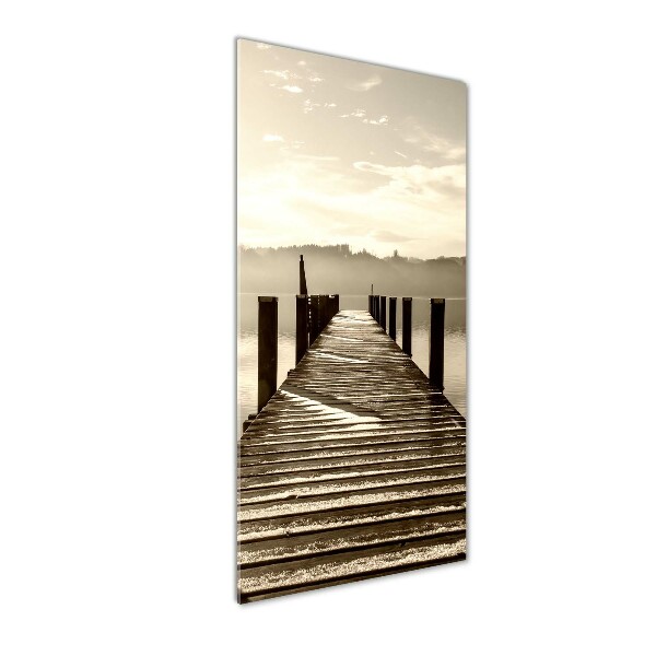 Cuadro de metacrilato vertical Muelle de madera