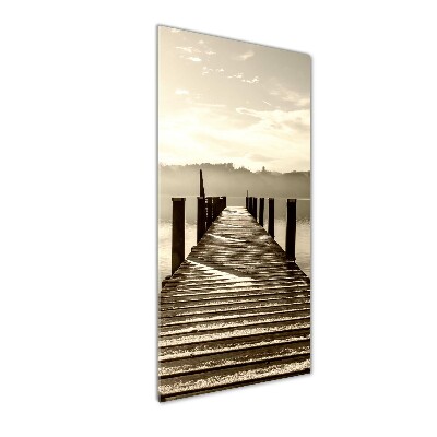 Cuadro de metacrilato vertical Muelle de madera