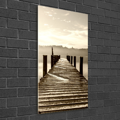 Cuadro de metacrilato vertical Muelle de madera