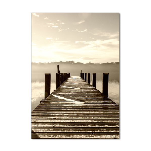 Cuadro de metacrilato vertical Muelle de madera