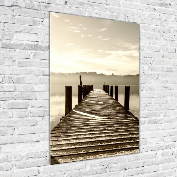 Cuadro de metacrilato vertical Muelle de madera