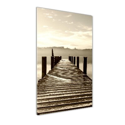 Cuadro de metacrilato vertical Muelle de madera