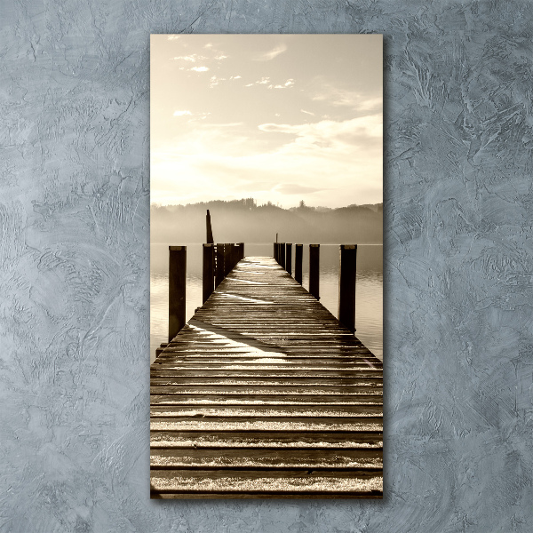 Cuadro de metacrilato vertical Muelle de madera