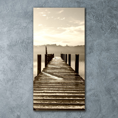 Cuadro de metacrilato vertical Muelle de madera