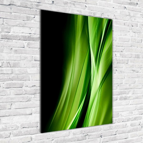 Cuadro de metacrilato vertical Fondo de ondas verdes