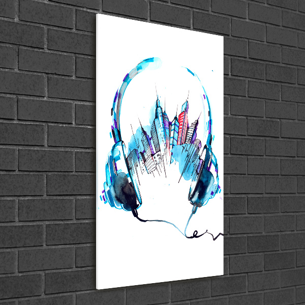 Impresión en metacrilato de alta calidad vertical Música de la ciudad