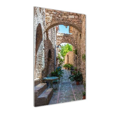 Cuadro de metacrilato moderno efecto cristal vertical calles italianas