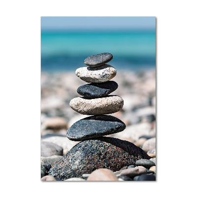 Cuadro de metacrilato vertical Playa rocosa