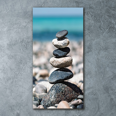 Cuadro de metacrilato vertical Playa rocosa