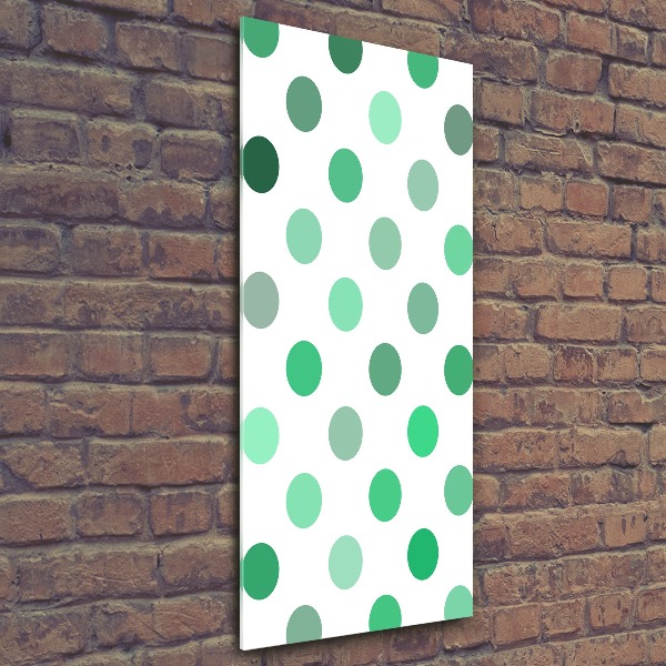Cuadro de metacrilato vertical Puntos verdes