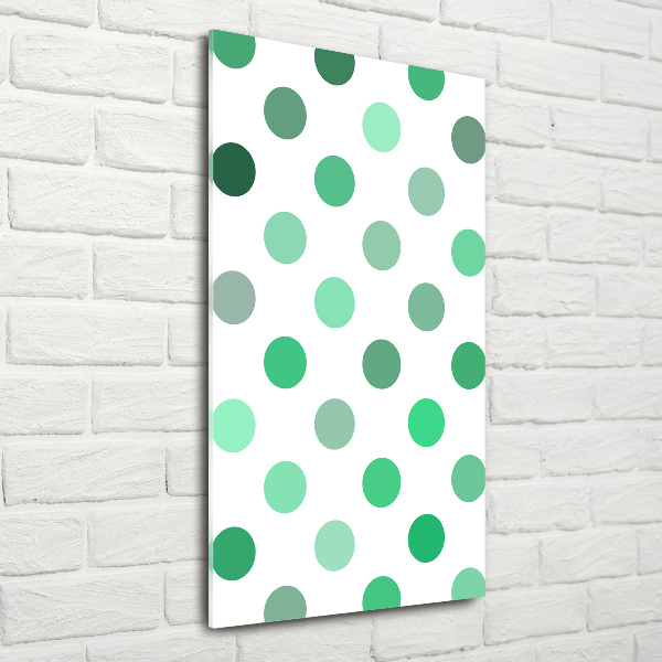 Cuadro de metacrilato vertical Puntos verdes