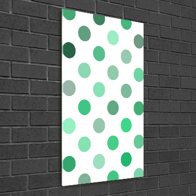 Cuadro de metacrilato vertical Puntos verdes
