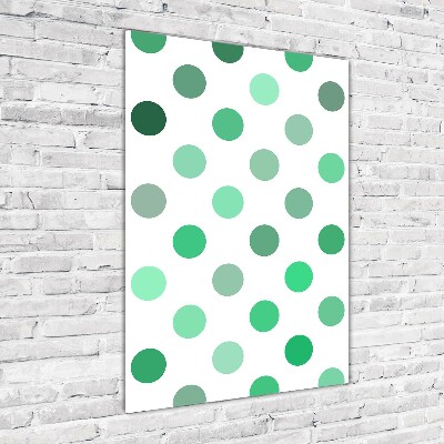 Cuadro de metacrilato vertical Puntos verdes