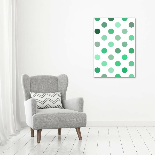 Cuadro de metacrilato vertical Puntos verdes