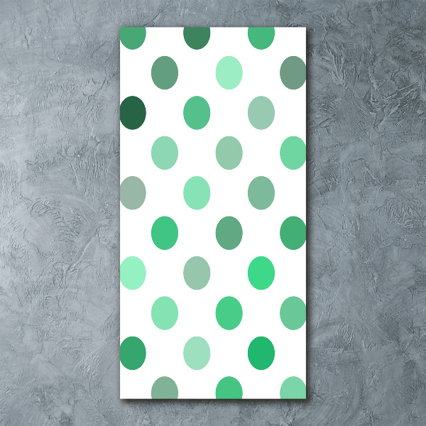 Cuadro de metacrilato vertical Puntos verdes