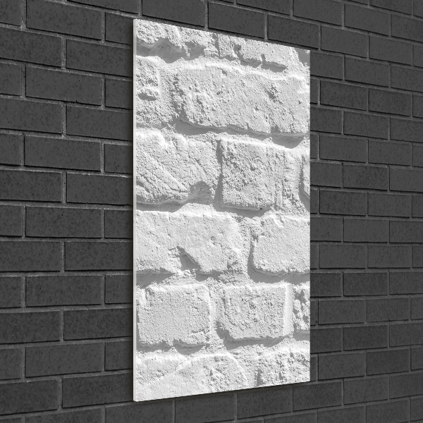 Cuadro de metacrilato moderno efecto cristal vertical pared de ladrillos