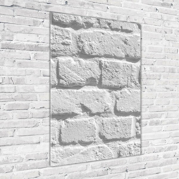 Cuadro de metacrilato moderno efecto cristal vertical pared de ladrillos