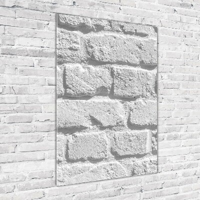 Cuadro de metacrilato moderno efecto cristal vertical pared de ladrillos