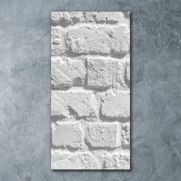 Cuadro de metacrilato moderno efecto cristal vertical pared de ladrillos